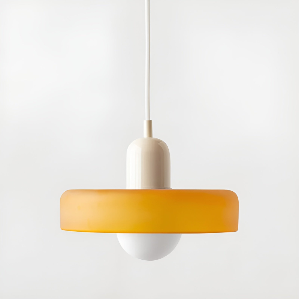 Designlampa i glas, justerbar. Hängande pendellampa som elegant accent i hemmet.