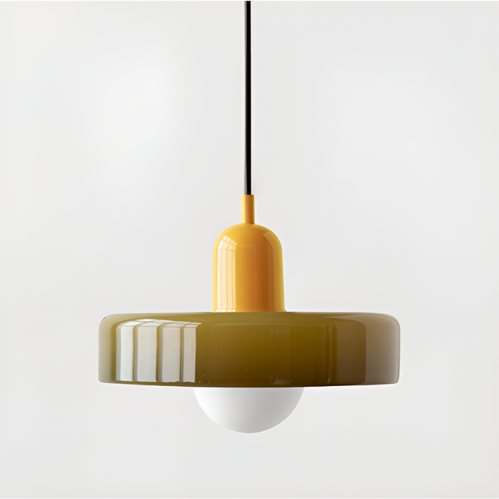 Hängande taklampa i glas, justerbar. Designlampa för kök, matsal eller vardagsrum.