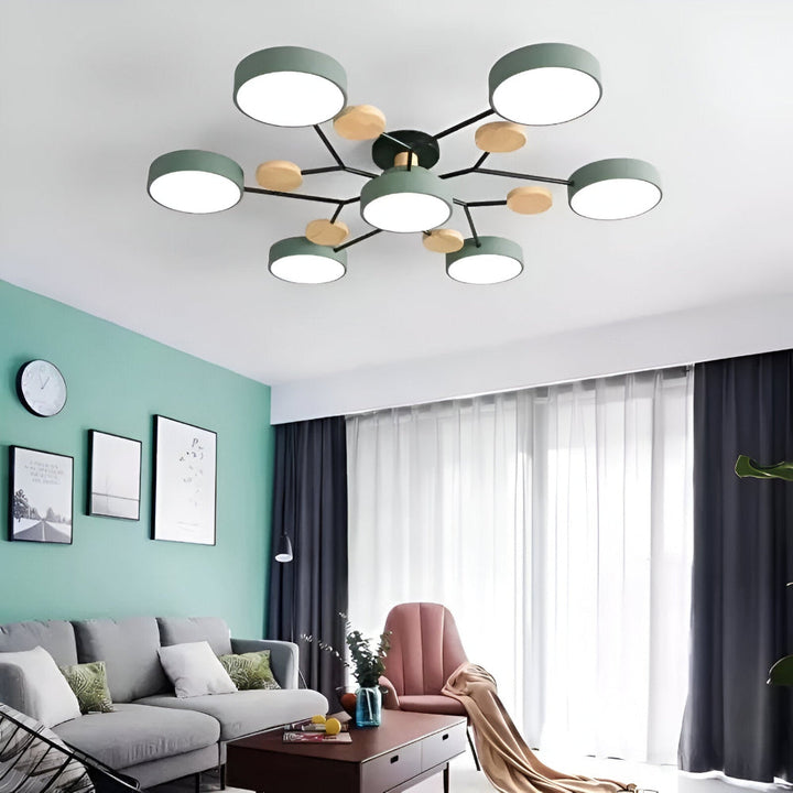 Modern LED taklampa, elegant design för vardagsrum & sovrum. Stilren inomhusbelysning.