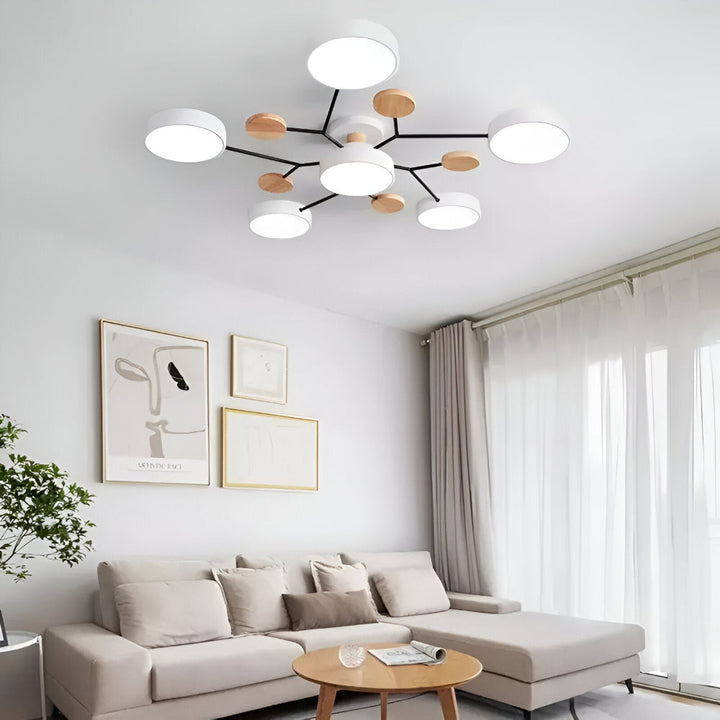 LED-belysning: Stilren och modern taklampa. Perfekt som vardagsrumslampa.