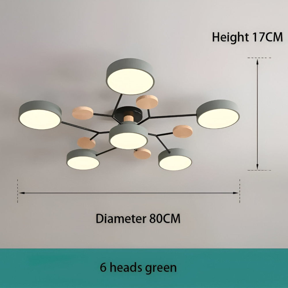 Vit modern LED taklampa. Elegant och diskret design för stilren inomhusbelysning.