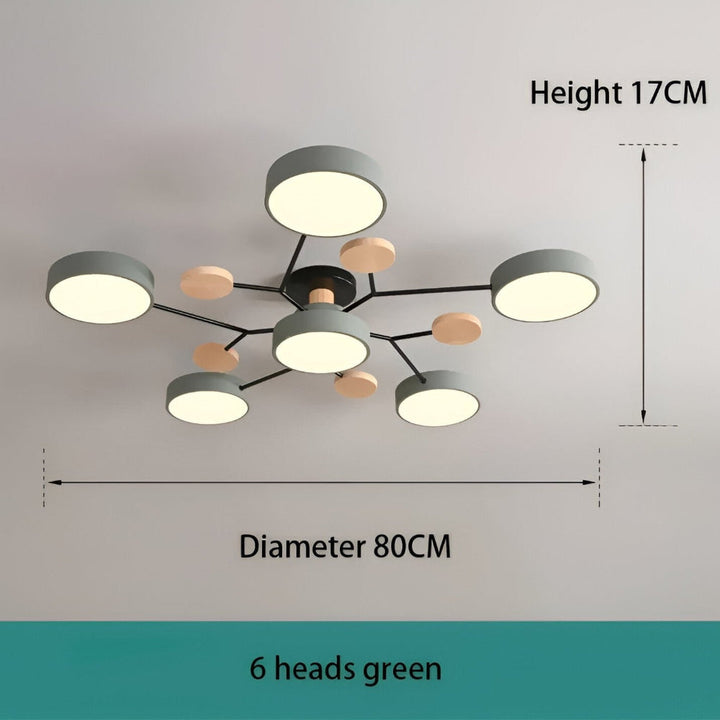 Vit modern LED taklampa. Elegant och diskret design för stilren inomhusbelysning.
