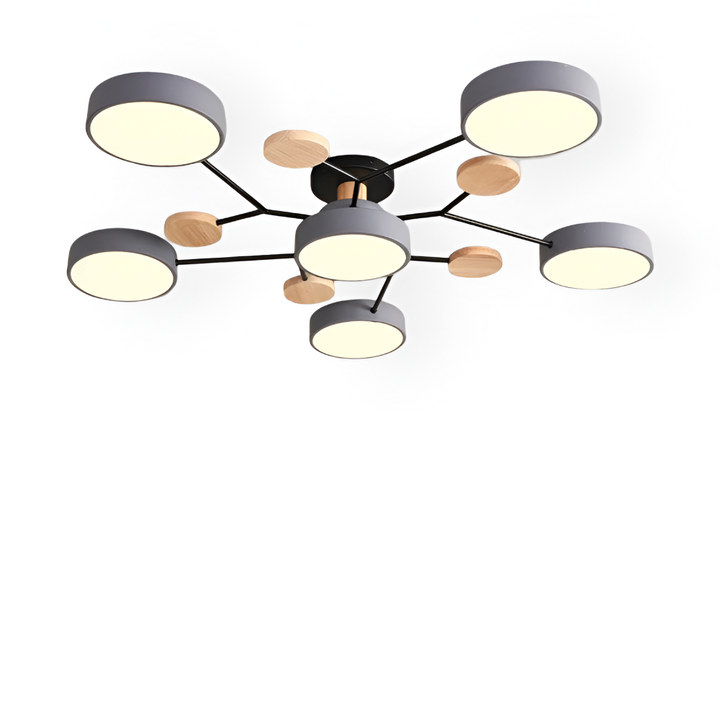 Sovrumslampa modern: Stilren LED taklampa, ger mjukt och behagligt ljus.