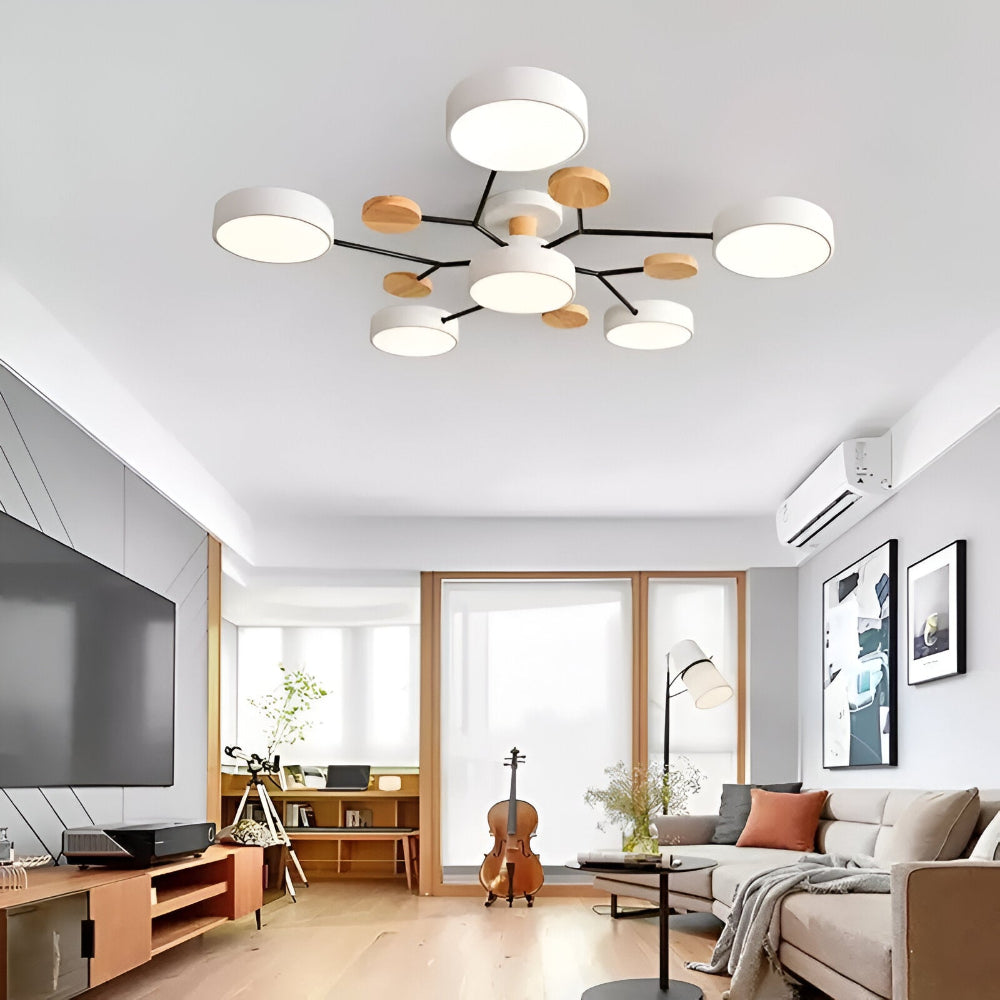 Energismart LED taklampa för modern inredning. Funktionell som sovrumslampa.