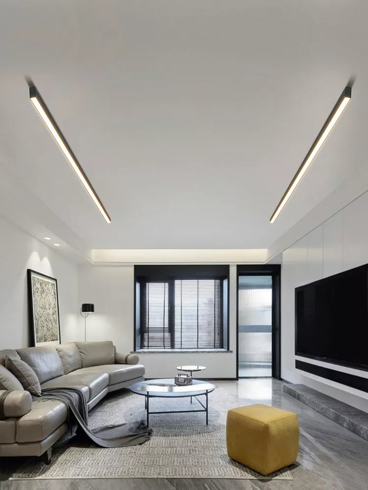Modern LED taklampa i skandinavisk design för stilren heminredning.