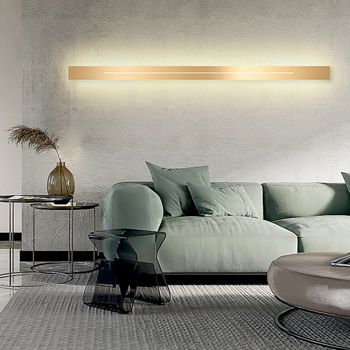 Svart LED-vägglampa, modern och dimbar för flexibel inomhusbelysning.
