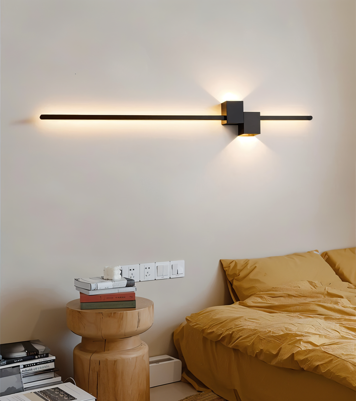 Vertikalt monterad LED vägglampa, en minimalistisk designlampa för stilfullt hem.