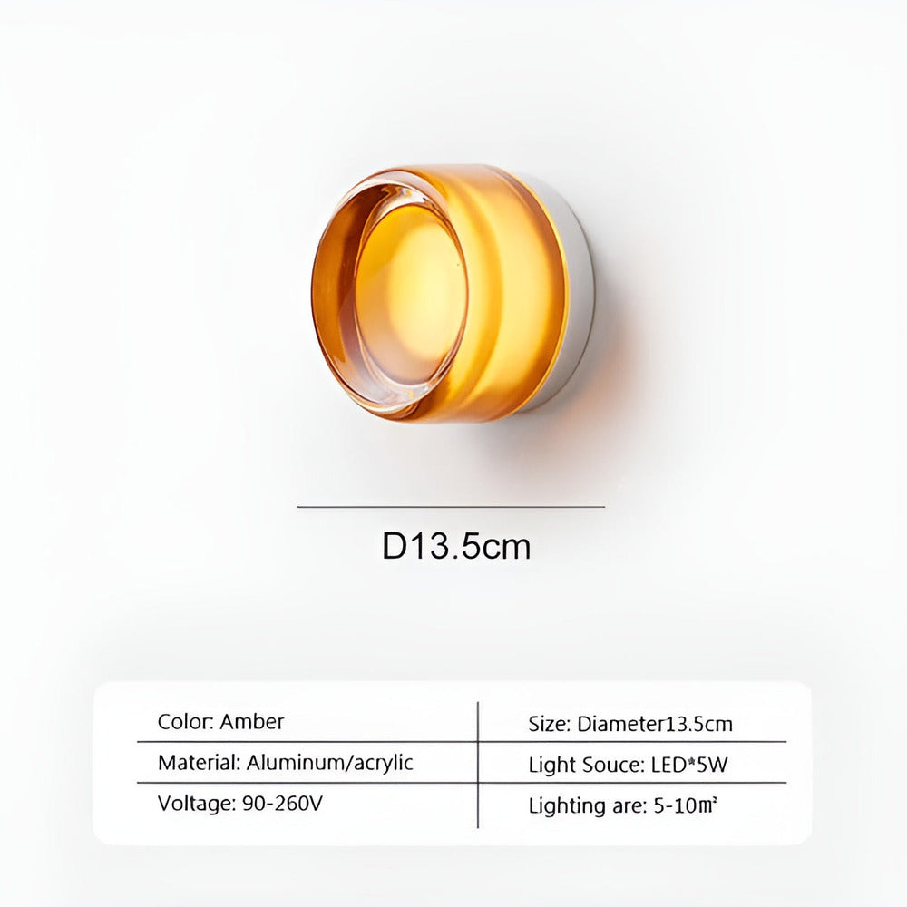 Mångsidig LED-vägglampa med gelédesign för modern heminredning. Passar sovrum, hall, vardagsrum som designlampa.