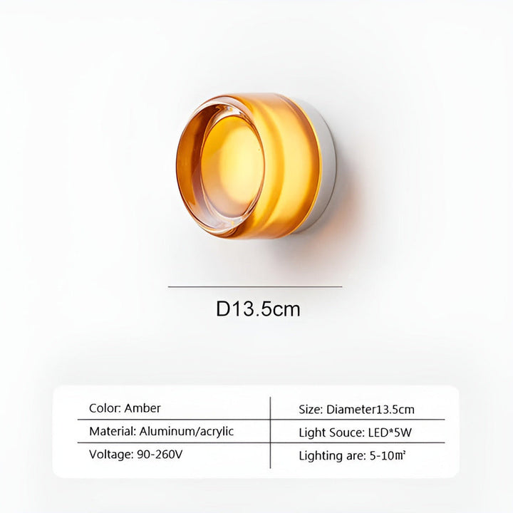 Mångsidig LED-vägglampa med gelédesign för modern heminredning. Passar sovrum, hall, vardagsrum som designlampa.