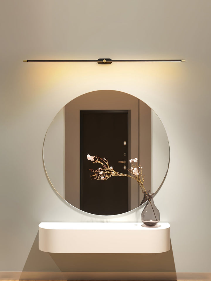 Elegant LED vägglampa med varmt ljus, minimalistisk design för en inbjudande känsla.