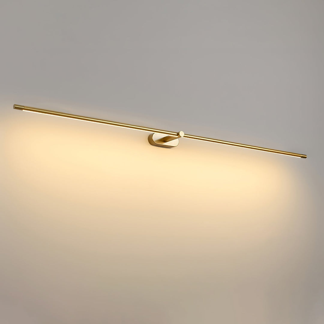 Elegant LED belysning för sovrum, linjär design och varmt ljus för avkoppling.