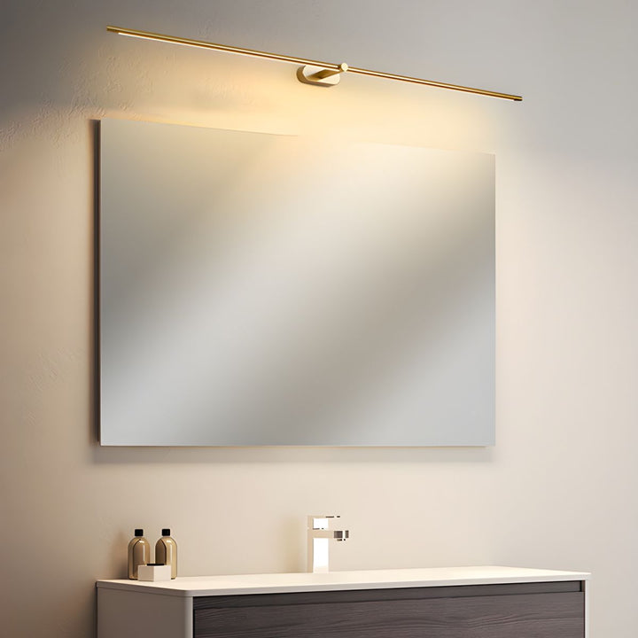 Modern LED vägglampa, svart med minimalistisk linjär profil för samtida inredning.