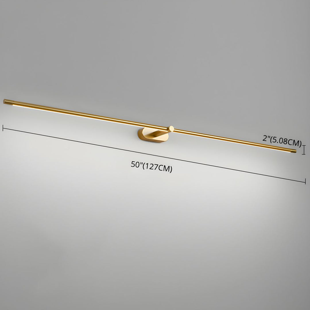 Minimalistisk LED vägglampa för vardagsrummet, svart och stilren, ger indirekt ljus.