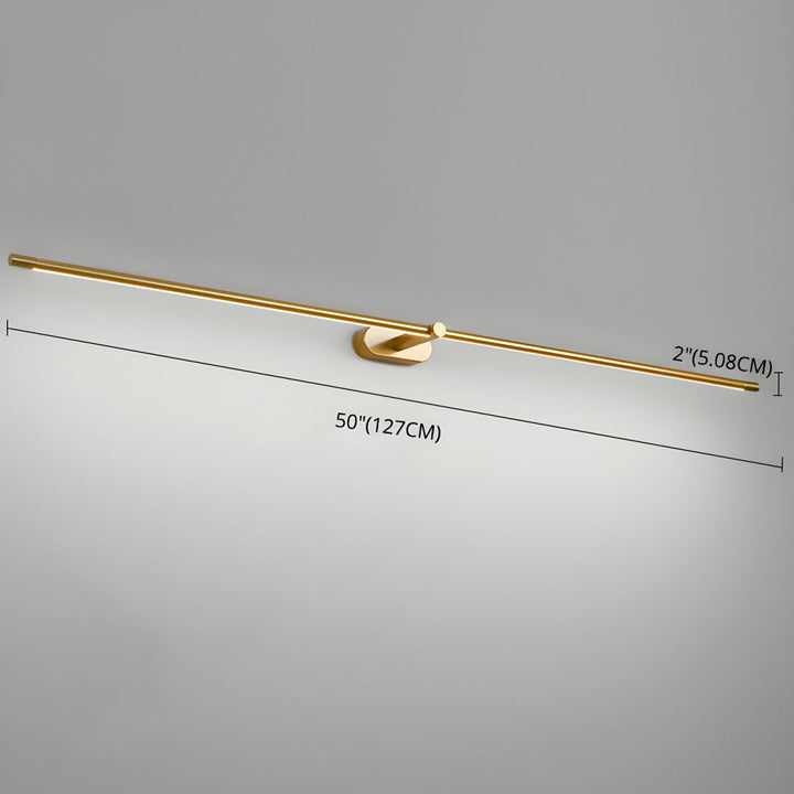 Minimalistisk LED vägglampa för vardagsrummet, svart och stilren, ger indirekt ljus.
