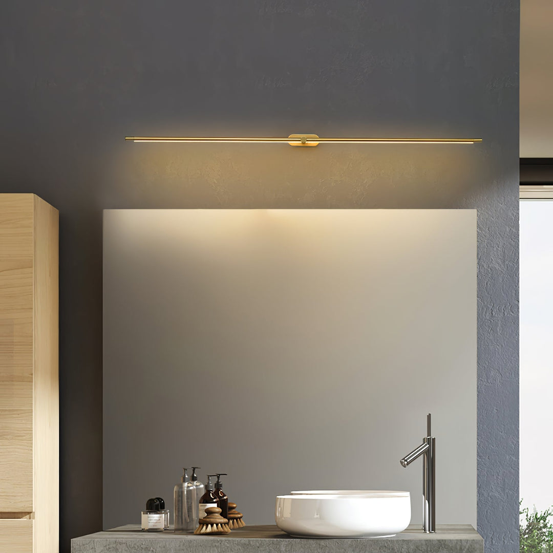 Svart, modern LED vägglampa med enkel installation, perfekt för snabb uppgradering.