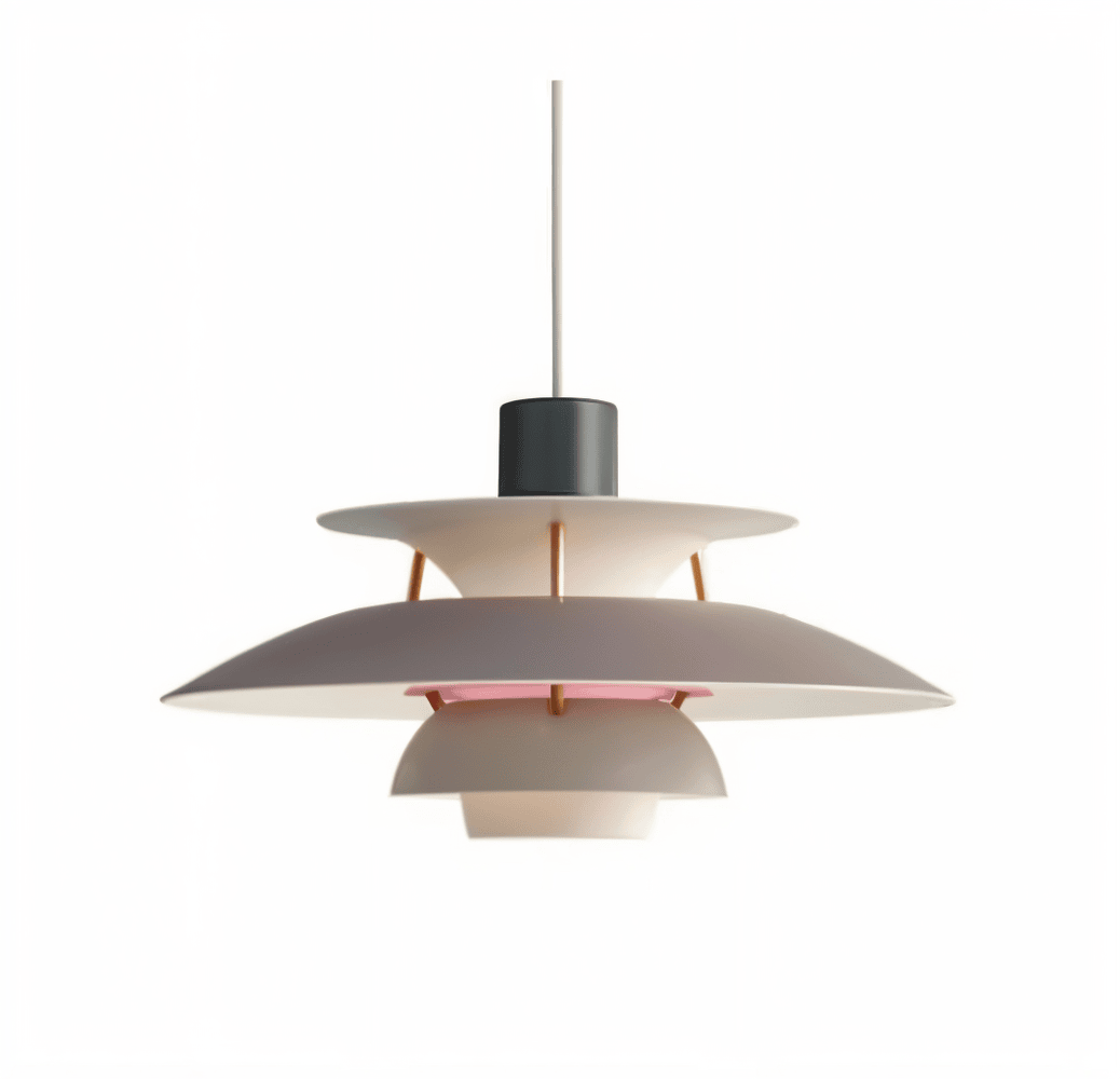 Färgglad design taklampa. Nordisk inspiration, modern stil för hemmet.