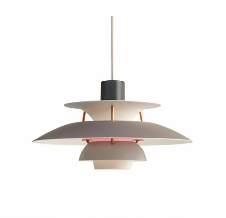 Färgglad design taklampa. Nordisk inspiration, modern stil för hemmet.