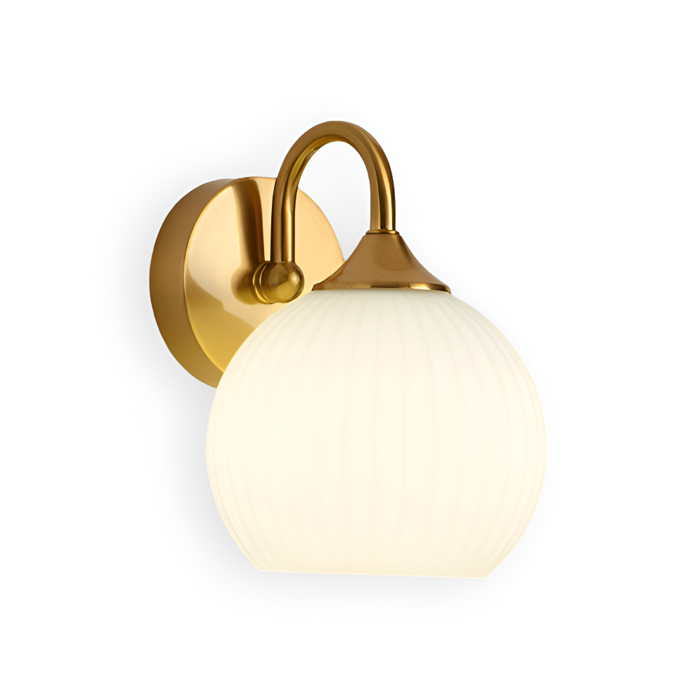 Slitstark modern randig vägglampa i metall, elegant LED-inredning för inomhusbruk.
