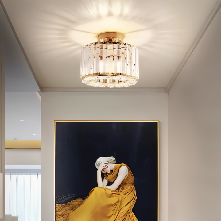Rund LED-taklampa för jämn och modern belysning i alla rum, en stilren heminredningsdetalj.