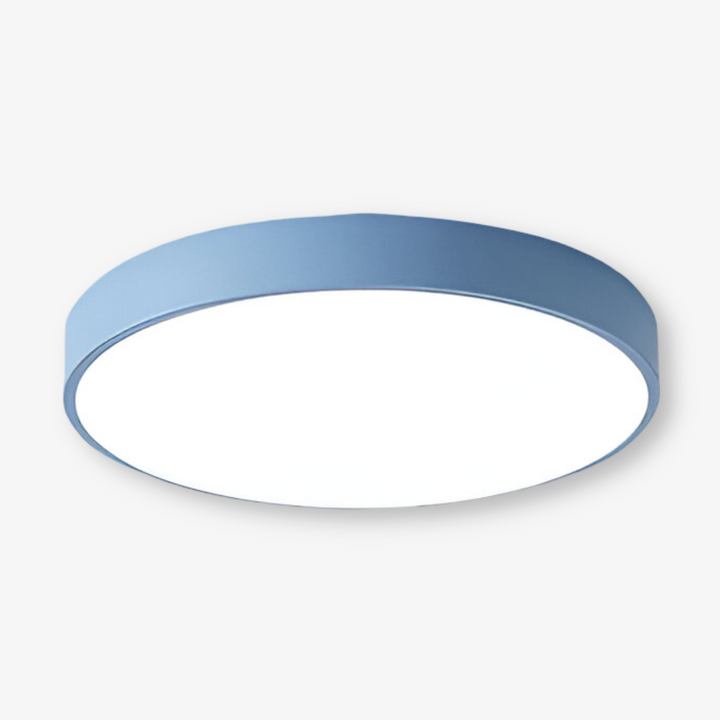 Stilfull rund LED taklampa, minimalistisk och modern design för elegant hembelysning.