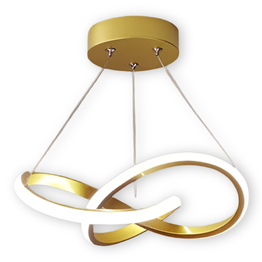 Elegant 24 cm spiraltaklampa med integrerad LED. Modern och energieffektiv belysning för vardagsrum & hall.