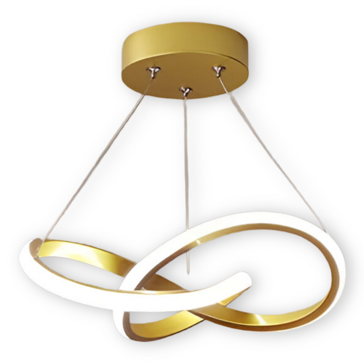 Elegant 24 cm spiraltaklampa med integrerad LED. Modern och energieffektiv belysning för vardagsrum & hall.