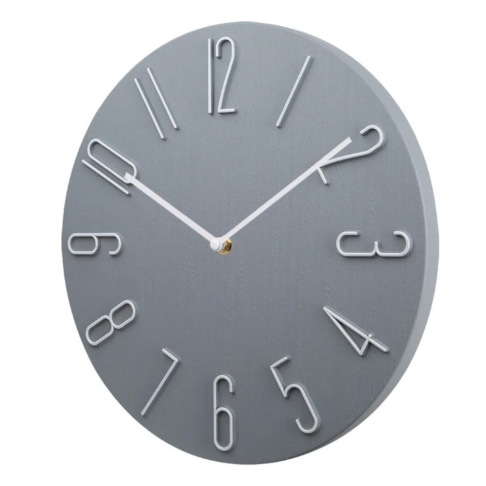Tyst minimalistisk väggklocka idealisk för vardagsrummet. Modern design som kompletterar din inredning.