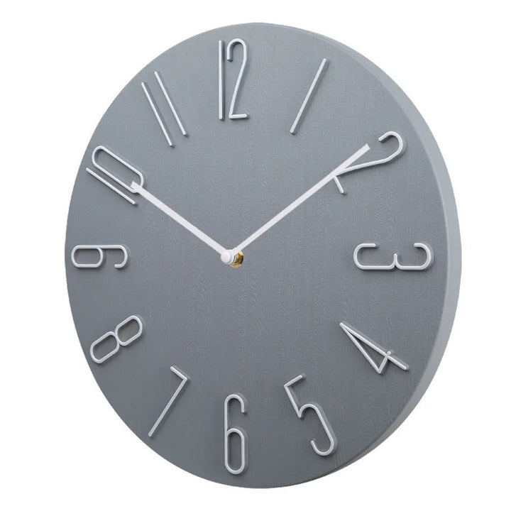 Tyst minimalistisk väggklocka idealisk för vardagsrummet. Modern design som kompletterar din inredning.