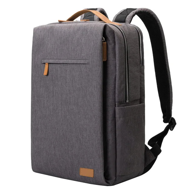 Funktionell grå pendlarväska Nova med skyddande laptopfack & extern USB-port för arbete.