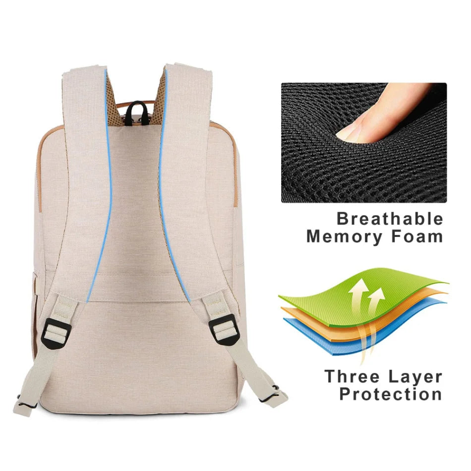 Unisex Nova ryggsäck, modern och hållbar, med laptopfack, USB-port & finns i flera färger.
