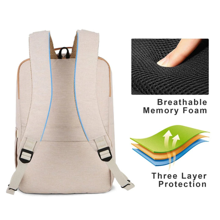 Unisex Nova ryggsäck, modern och hållbar, med laptopfack, USB-port & finns i flera färger.