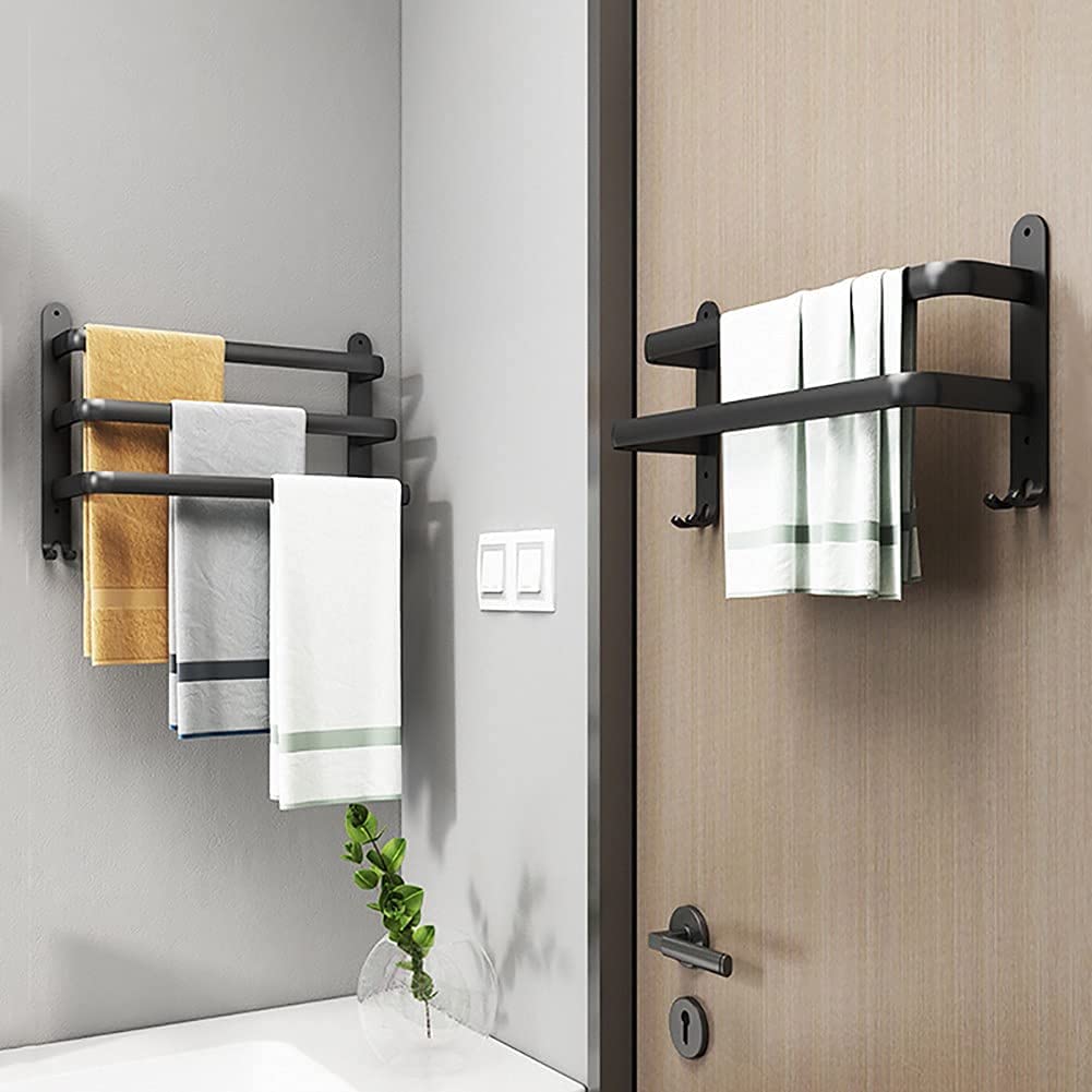 Stilren badrumshylla för handdukar. Modern, flexibel och väggmonterad design i aluminium.