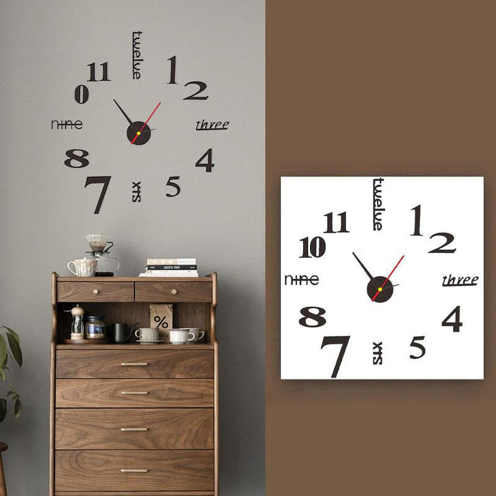 "Modernt DIY akrylväggklocka i stämningsfri design, elegant och tyst för hemdekor, finns i guld, silver, svart."