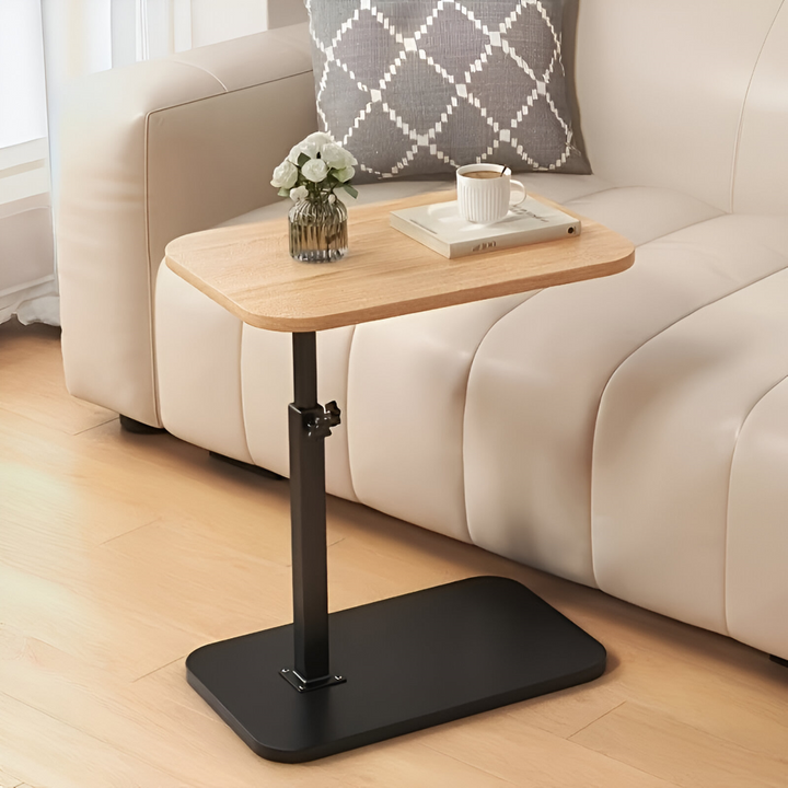 Ergonomiskt höj-sänkbart sidobord, modern design för bekväm läsning eller arbete.