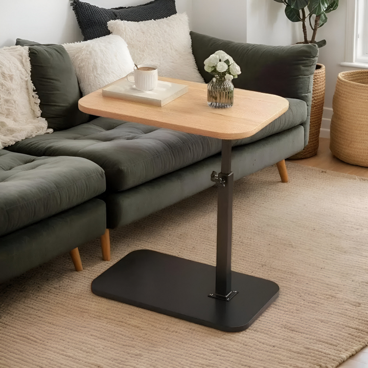 Multifunktionellt sidobord, justerbar höjd, perfekt som kaffebord eller arbetsyta.