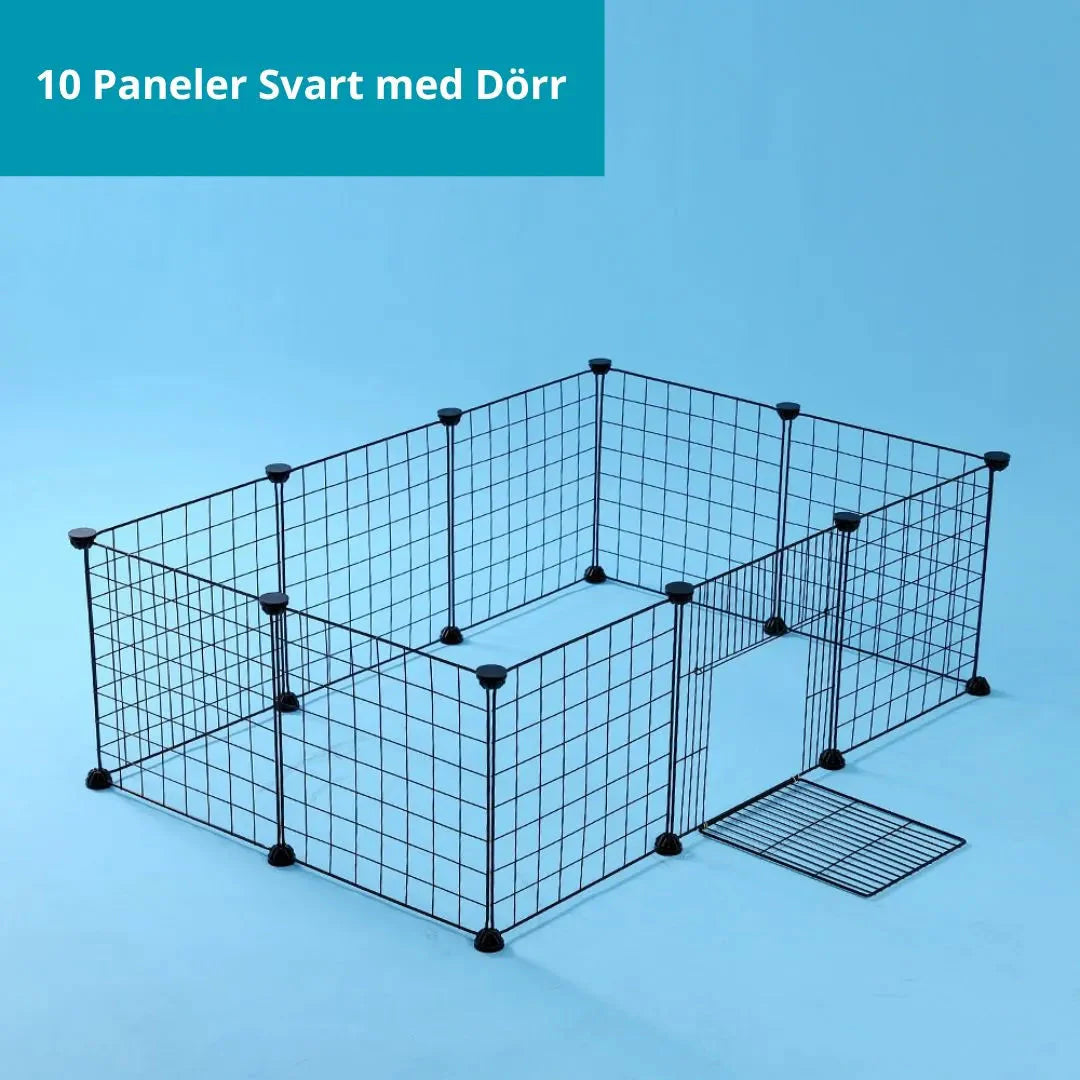 Skapa ett tryggt utrymme med denna flexibla modulära hundbur i stål. Perfekt som valphage för små hundar.