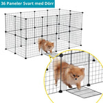 35 Paneler + 1 Dörrpanel - Svart