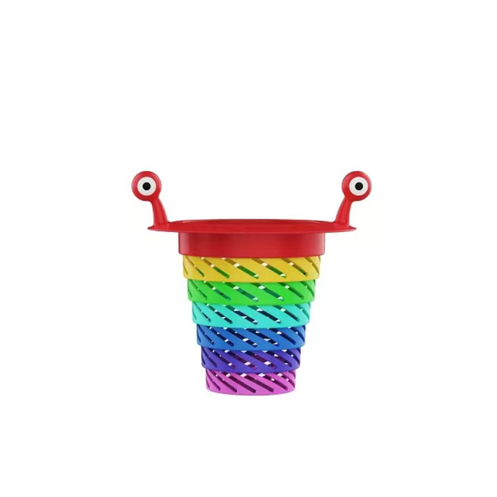 "Monsterdisksil i köket, PP-material, färgglad design, kompakt, passar standarddiskbänkar, rolig och funktionell."