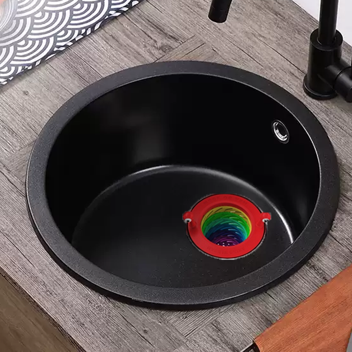 "Monsterdisksil i köket, PP-material, färgglad design, kompakt, passar standarddiskbänkar, rolig och funktionell."