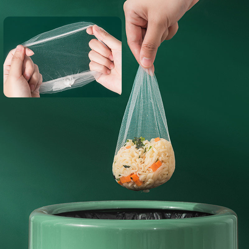 Multi-funktionell hörnavloppssil i plast för kök, idealisk för avfallshantering och förvaring med justerbart handtag.