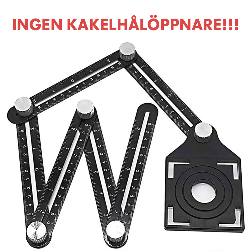 "Multifunktionell aluminiumlinjal i sex eller tolv delar, flexibel design för precisionsmätning av komplexa former och vinkla