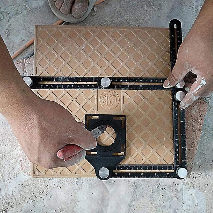 "Multifunktionell aluminiumlinjal i sex eller tolv delar, flexibel design för precisionsmätning av komplexa former och vinkla