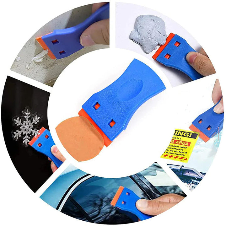 "Multifunktionell blå limborttagare med ergonomiskt räfflat handtag för noggrann limborttagning i trädgård & DIY"