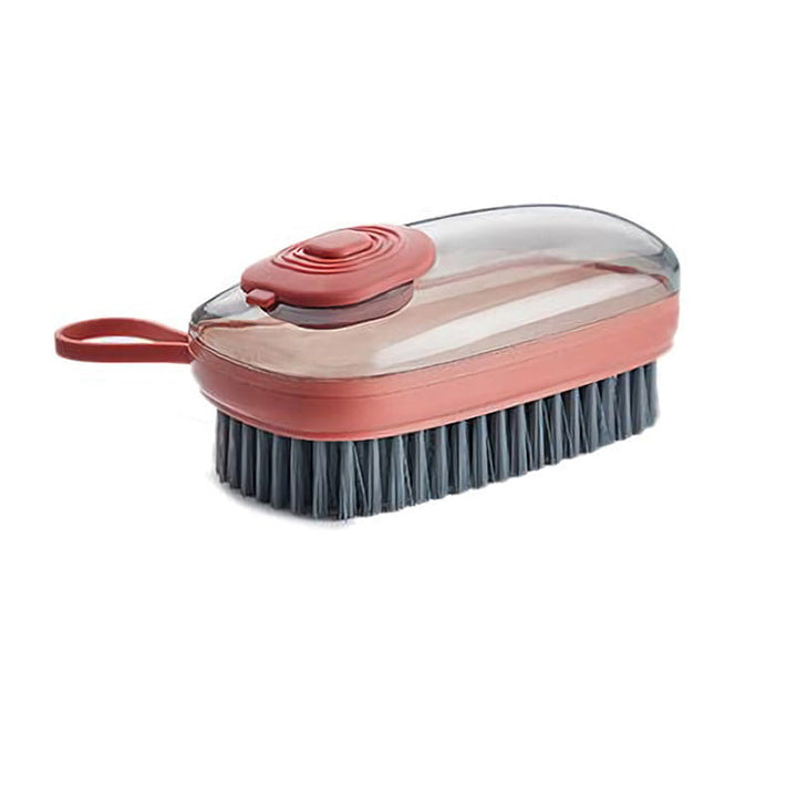 Multifunktionell ergonomisk flytande rengöringsborste i ABS-plast med bekvämt grepp och vätskedispensersystem för köket.