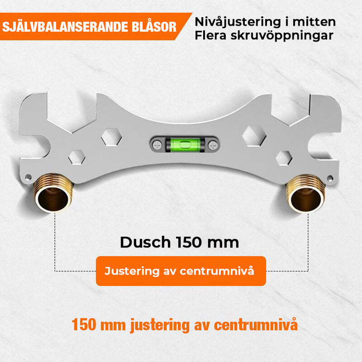 "Multifunktionell justerbar vinkelnyckel i rostfritt stål, perfekt för trånga utrymmen och precision inom GDS-projekt."