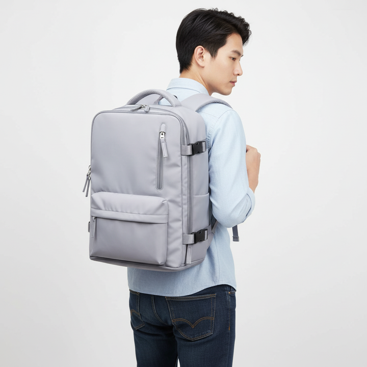 Axelväska för laptop, perfekt för studenter. Rymlig design med separata fack för böcker och teknik.