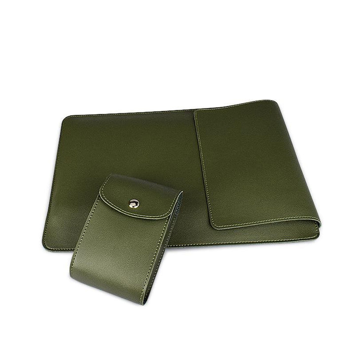 "Multifunktionell laptopväska i elegant PU-läder med ställfunktion, ideal för stilmedvetna, hållbar och vattentålig."