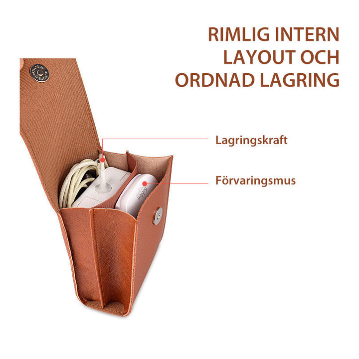 "Multifunktionell laptopväska i elegant PU-läder med ställfunktion, ideal för stilmedvetna, hållbar och vattentålig."
