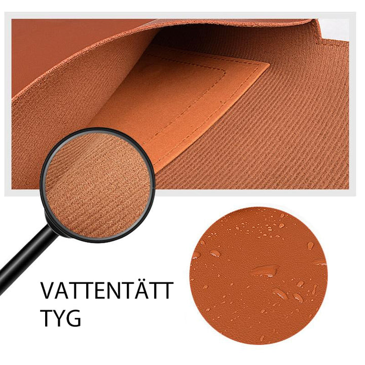 "Multifunktionell laptopväska i elegant PU-läder med ställfunktion, ideal för stilmedvetna, hållbar och vattentålig."
