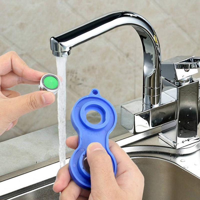 Multifunktionell skiftnyckel i blått och orange plast med ergonomiskt grepp, justerbara storlekar, för DIY och hemmafix.